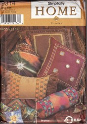 9314 HIPPIE CHIC SQUARE PILLOWS,NECK ROLL PATTERN